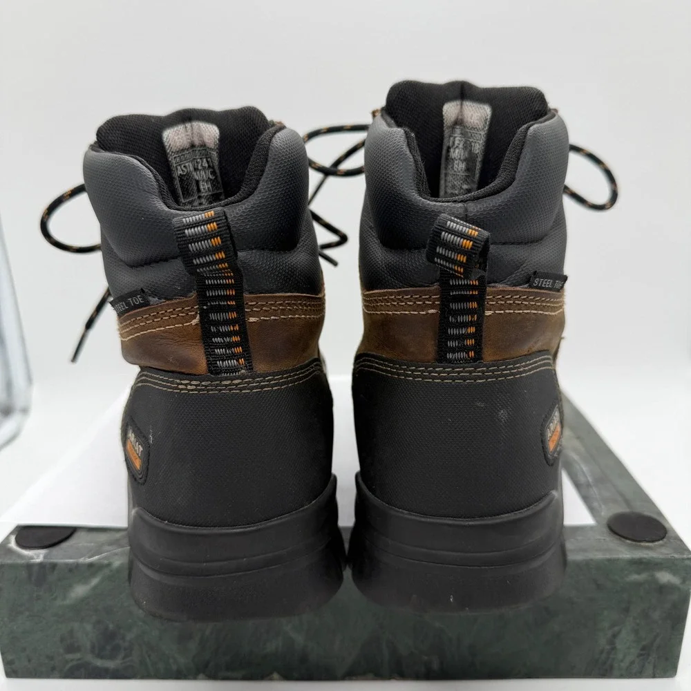 Ariat Treadfast Work Boots Mens 8.5EE Brown Leather Steel Toe Waterproof